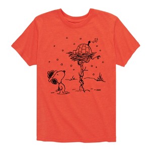 Boys' - Peanuts - Snoopy Woodstock Igloo Short Sleeve Graphic T-Shirt - 1 of 4