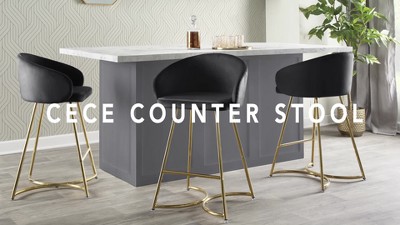 Modern Round Glass Dining Table with Gold Spider Base