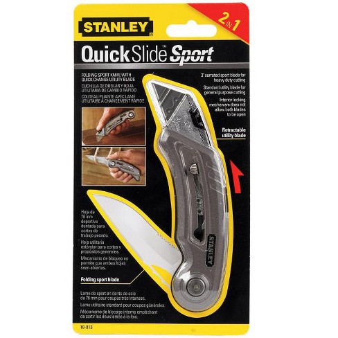 Stanley Quickslide Sliding Utility Knife Gray 1 Pk : Target