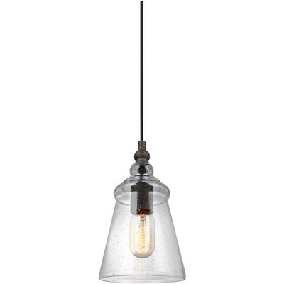 Feiss Loras 5 3/4" Wide Dark Weathered Iron Mini Pendant