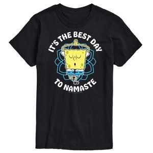 Men's - SpongeBob SquarePants - The Best Day To Namaste Short Sleeve Graphic T-Shirt - 1 of 4
