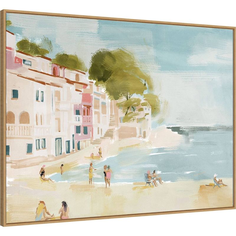42&#34; x 32&#34; A Weekend in Cassis by Urban Road Framed Canvas Wall Art Print - Amanti Art, 3 of 7