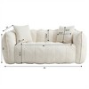 OUTSUPPLY Soft Bean Bag Chair for Two, High-Resilience Foam, Square Lounger with Armrests, Chenille Cover for Living Room - 2 of 4