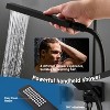 Itopfox Full Body Shower System with Body Jets, Powerful Rainfall Shower and Handheld Spray, Rough-in Mixer Valve Concealed Shower Faucet Set, Black - 4 of 4