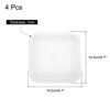 Unique Bargains Shower Drain Hair Catcher Square Drain Cover with Anti-slip Point Silicone Hair Stopper - 2 of 4