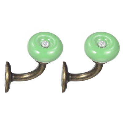 Unique Bargains Zinc Alloy Retro Hanging Towel Backpack Clothes Scarf Keys Hat Wall Hooks 2 Pcs