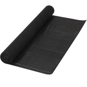 6oz Black Geotextile Fabric, Heavy Duty PP Non-Woven Landscape Weed Barrier with 350N Tensile Strength & 440N Load Capacity for French Drains - 1 of 4