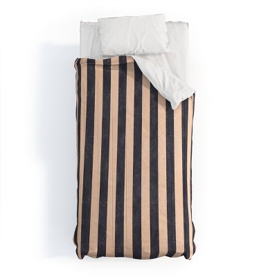 Deny Designs 2pc Twin/Twin XL Daniel Coulmann Stripes 001 P Basaltic Comforter and Sham Set