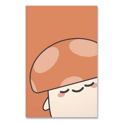 Denik Smoko Kai Mushroom Layflat Notebook -  Orange/White Cover - 8" x 5" - 72 Sheets