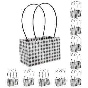 Unique Bargains Florist Gift Packaging Bags with Handle for Birthday Christmas Mother's Day Wedding 10 Pcs - 1 of 4