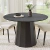 Dovelina Mid-Century Wood Round Dining Table Kitchen Table Dining Room Table for 4 People - 46", Black - 3 of 4