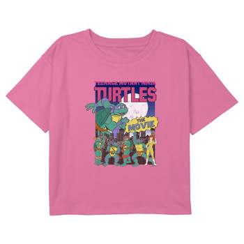 Girl's Teenage Mutant Ninja Turtles The Movie Retro Poster T-Shirt