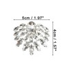 Unique Bargains Women's Rhinestone Shoe Buckle 1.97"x1.57" Silver Tone 2 Pcs - 2 of 4
