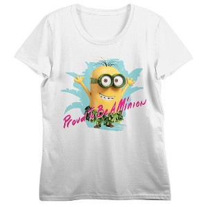 Minions Kevin Proud To Be A Minion Women’s White Crew Neck Short Sleeve T-shirt - 1 of 4