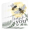 Big Dot of Happiness Little Bumblebee - Bee Baby Shower or Birthday Party Thank You Cards (8 count) - 2 of 4