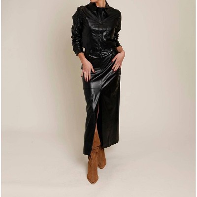 Women's Alexis Leather Top - LUCY PARIS