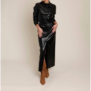 Women's Alexis Leather Top - LUCY PARIS - 1 of 4