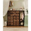 16 Drawers Dresser with Clothes Rack, Tall Fabric Dresser for Bedroom,Black - 2 of 4
