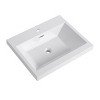 ChicFurnit Bathroom Sinks With Sleek Design And Durable Nonporous Surface Minimalist Lines For Contemporary Homes, White, 23.6"*19.7"*7.3" - 2 of 4