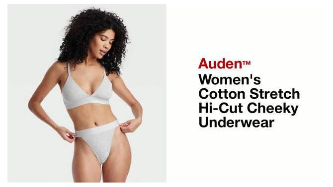 Women's Cotton Stretch Hi-Cut Cheeky Underwear - Auden™, 2 of 6, play video