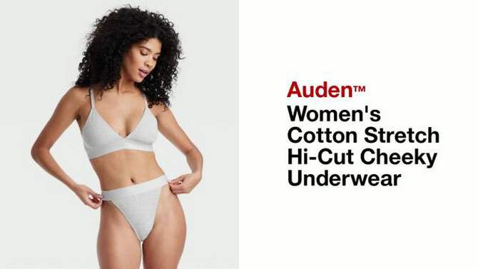 Women's Cotton Stretch Hi-Cut Cheeky Underwear - Auden™, 2 of 6, play video