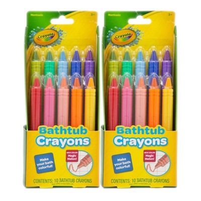 10Pk Crayola Bathtub Crayons Toddler Baby Bath Time Games