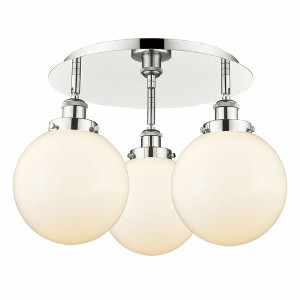 Canton - 3 Light Flush Mount In Art Deco Style-11.88 Inches Tall and 19.75 Inches Wide - 1 of 1