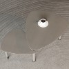 GDFStudio Kaida Modern 360° Rotatable Coffee Table with Wheels and Rubberwood Legs - 2 of 4