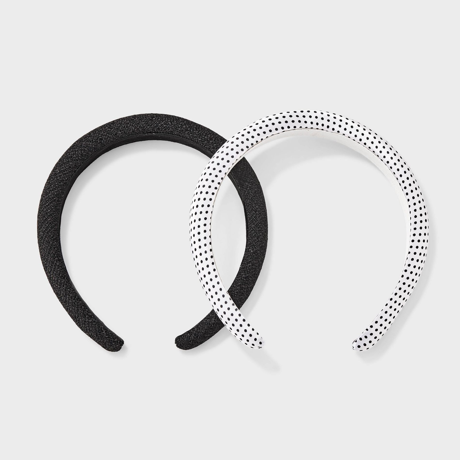 Puff Polka Dot Headband Set 2pc - Wild Fable™ Black/White