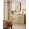 6-Drawer Double Dresser for Bedroom, 54.2" Wide Chest of Drawers with Fluted Panels, Transitional Storage Dresser - 2 of 4