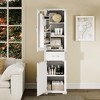 Whisen Tall Bathroom Storage Cabinet, Freestanding Storage Cabinet with Adjustable Shelf - White - 3 of 4