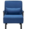 VYNXARIA 26inch Folding Arm Chair Lounge 4-in-1 Convertible Sofa Bed,Blue - 3 of 4