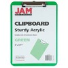 JAM Paper 9" x 12 1/2" Plastic Clipboards with Low Profile Metal Clip - Letter Size - 3 of 4