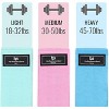 Healthsmart Fabric Resistance Bands, Targets Abs, Glutes, Quads, Calves, Hamstrings, 3 bands with Variable Resistance Levels - 3 of 4