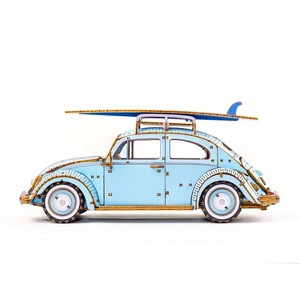3D DIY Puzzle: 1949 VW Beetle Type 1 Wa-Gu-Mi Color Version - 346pcs - 1 of 4