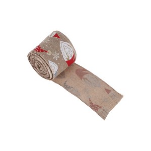 Unique Bargains Gift Wrap Ribbons Faux Linen Multicolor 179.13"x2.56" 1 Pc - 1 of 4