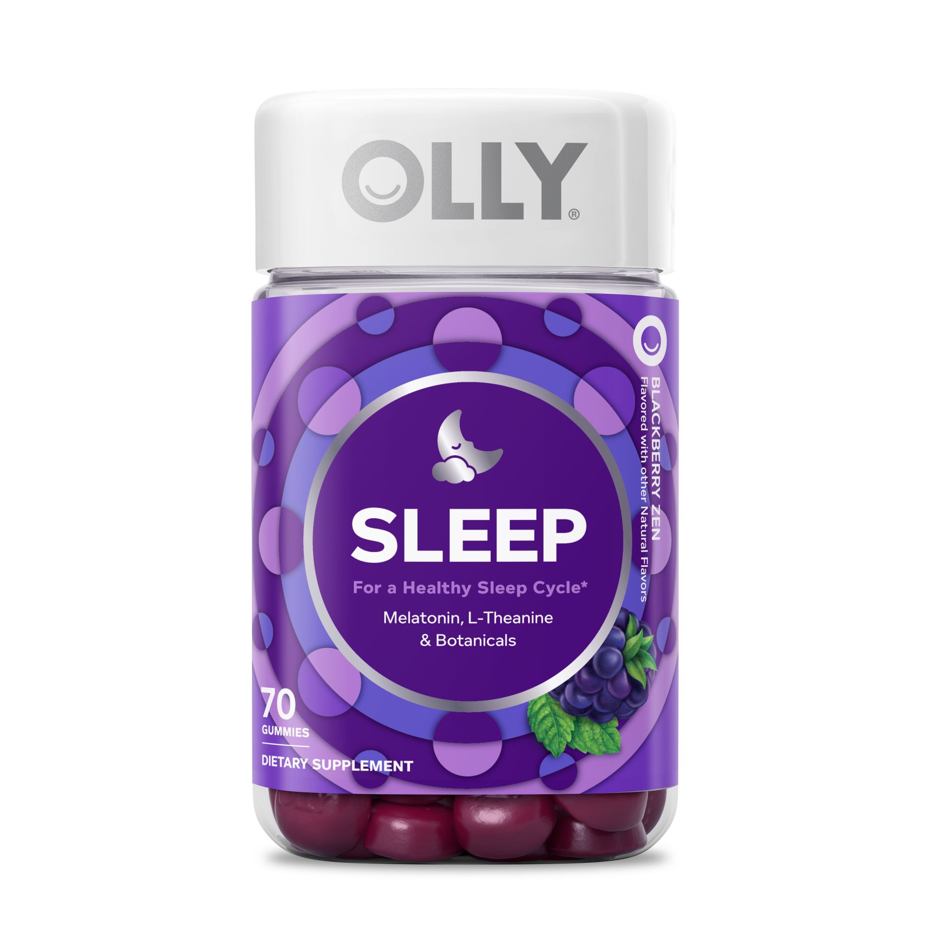OLLY 3mg Melatonin Sleep Gummies - Blackberry Zen - 70ct