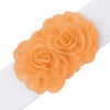 INSPIRE CHIC Women's Large Chiffon Rose Double-Flower Elastic Stretch Wide Corset Waist Belt 1 Pc - 2 of 4