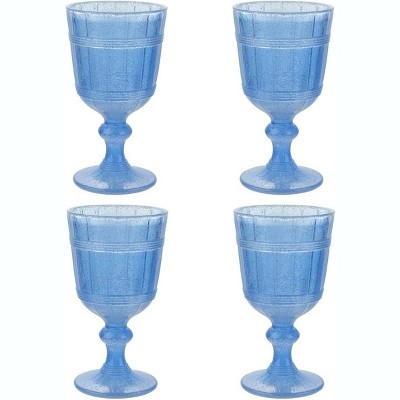 American Atelier Vintage Beaded Wine Glasses Set Of 4, 9 Oz Wine Goblets  Vintage Style Glassware, Water Cups Embossed Design Dishwasher Safe : Target