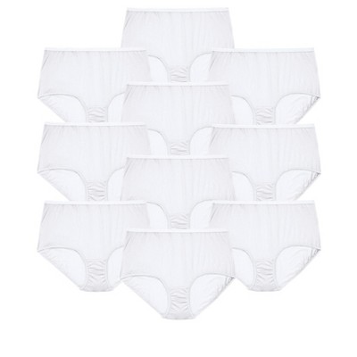 Comfort Choice Plus Size Full Coverage Cotton Brief 10-Pack
