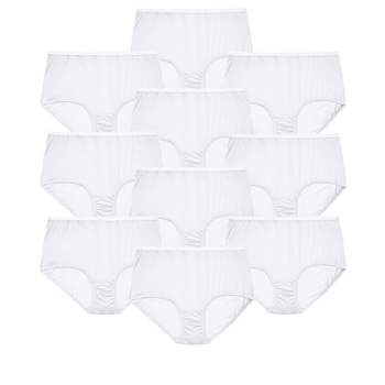 Comfort Choice Women's Plus Size Cotton Brief 5-pack - 8, White