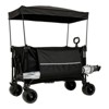 FURNIinspire Outdoor Serving Carts Heavy Duty 500lb Capacity Beach Wagon Foldable Utility Cart for Camping, Black, 37.4"*23.03"*42.52" - 4 of 4