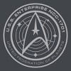 Star Trek U.S.S. Enterprise Ship Seal Crew Neck Short Sleeve Charcoal T-shirt - 2 of 3