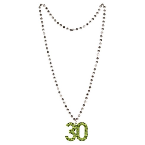 40th Birthday Party Medallion Bead Necklace