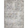 Non-Slip Non-Shedding Washable Rug - Low Pile Traditional Distressed Retro Carpet Soft Floral Print Mat for Dining Room Bathroom Kitchen - 2 of 4