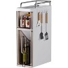 Acekool Kitchen Spice Rack with 2 Drawers and Hooks – Waterproof Plastic Shelf Organizer for Spice Jars and Kitchen Storage - 2 of 4