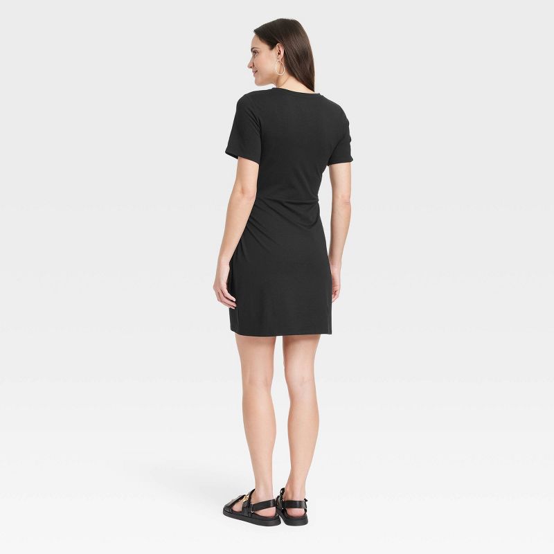 Women's Short Sleeve Mini T-Shirt Wrap Dress - A New Day™, 3 of 11