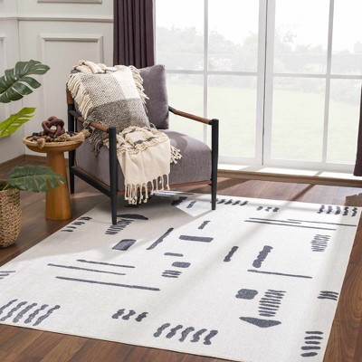 Hauteloom Eitan Gray Washable Area Rug