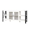 FONTOI Industria TV Stand with Open Shelves for TV up to 80", Media Console Table for Living Room, White, 15.75"*33.46"*70.87" - 4 of 4