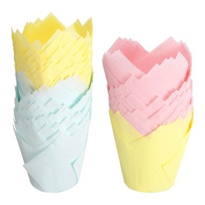Unique Bargains Party Christmas Cake Muffins Greaseproof Paper Tulip Baking Cups 150 Pcs - 1 of 4